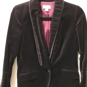 Maroon Velvet LOFT blazer